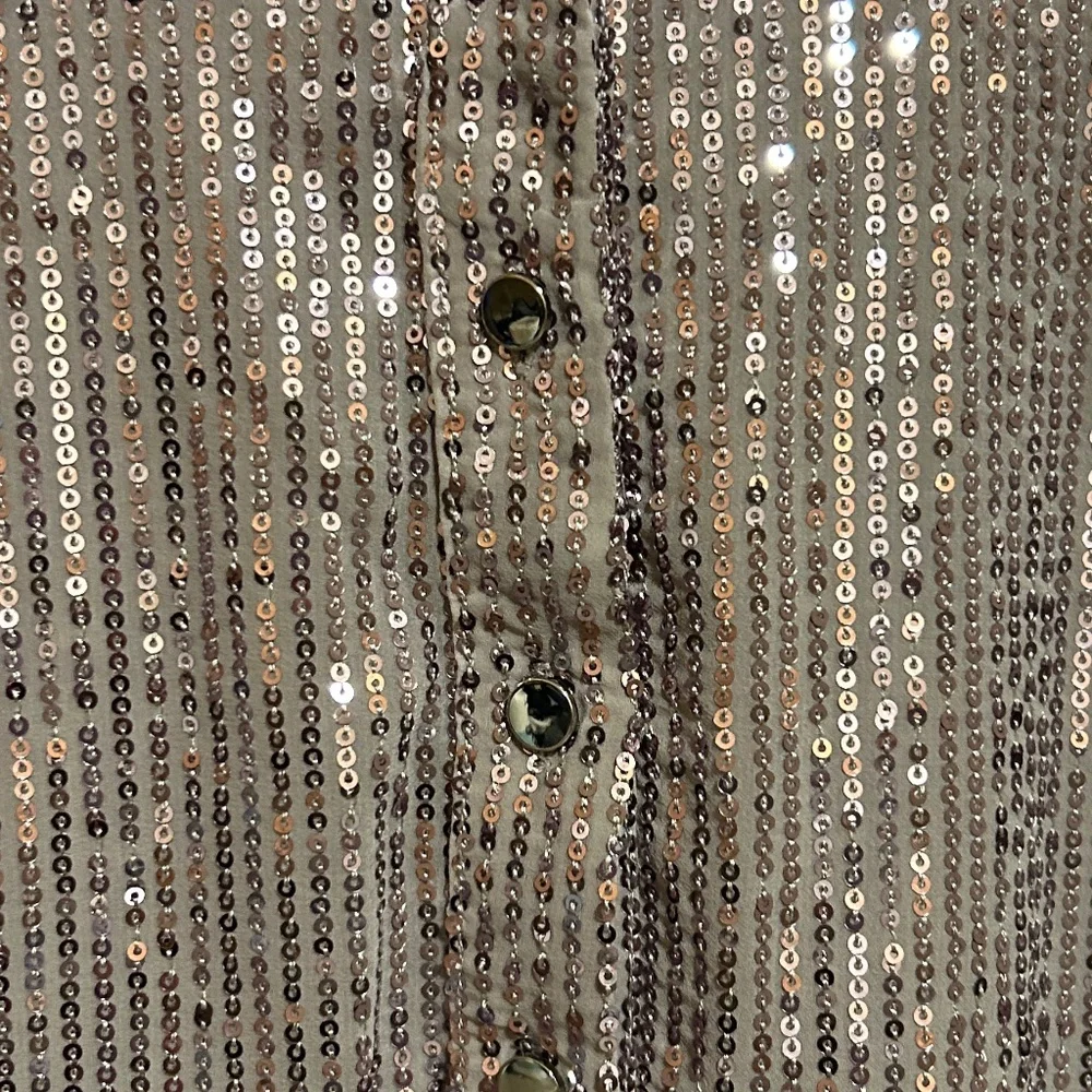 NWT! Women's Anthropologie Maeve Bettina Tiered Sequin Shirt Dres XSP - Picture 9 of 13